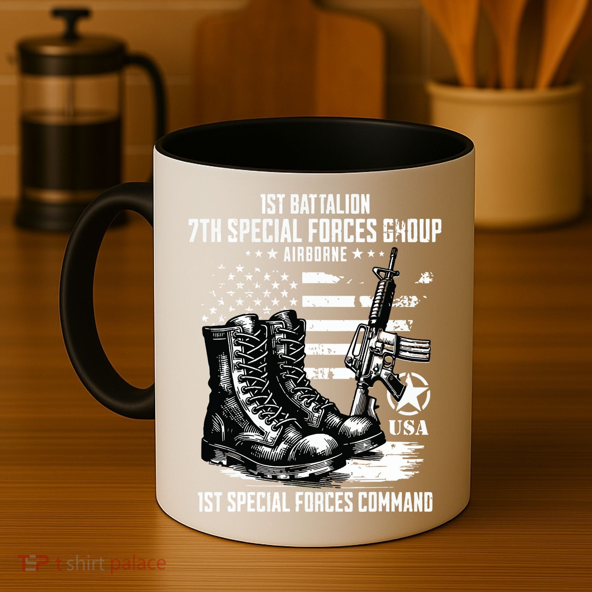 1st Battalion 7th Special Forces Group Airborne Veteran Coffee Mug