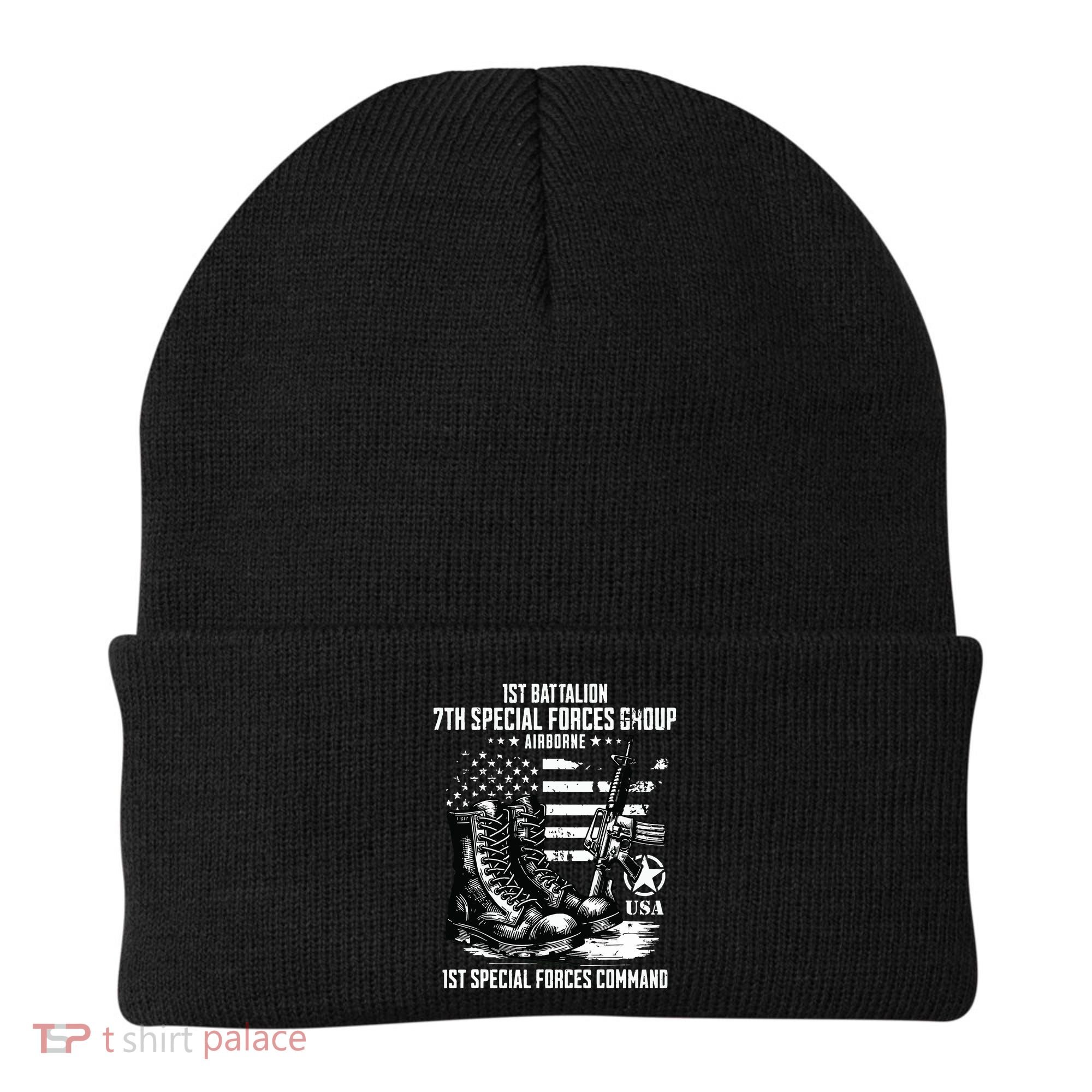 1st Battalion 7th Special Forces Group Airborne Veteran Beanie