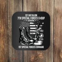 1st Battalion 7th Special Forces Group Airborne Veteran Coaster thumb 0