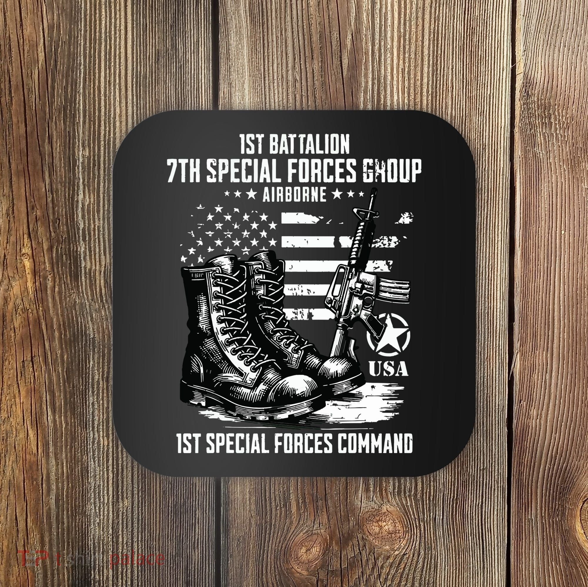 1st Battalion 7th Special Forces Group Airborne Veteran Coaster