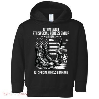 1st Battalion 7th Special Forces Group Airborne Veteran Toddler Hoodie
