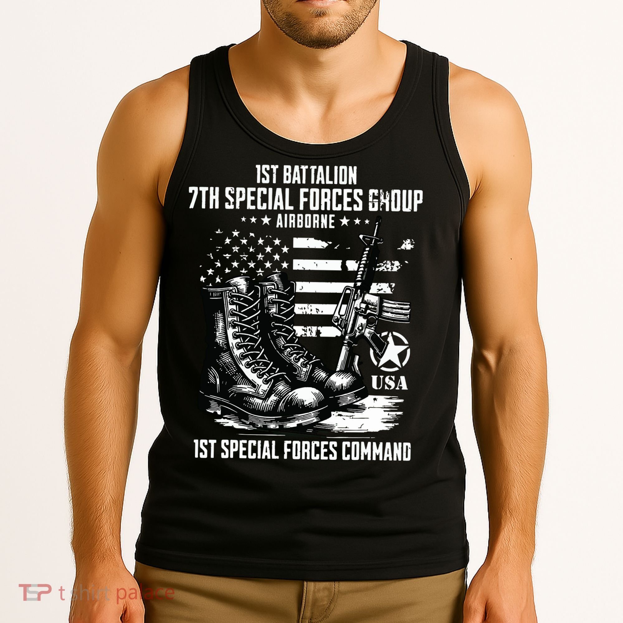 1st Battalion 7th Special Forces Group Airborne Veteran Tank Top