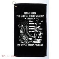 1st Battalion 7th Special Forces Group Airborne Veteran Golf Towel thumb 0