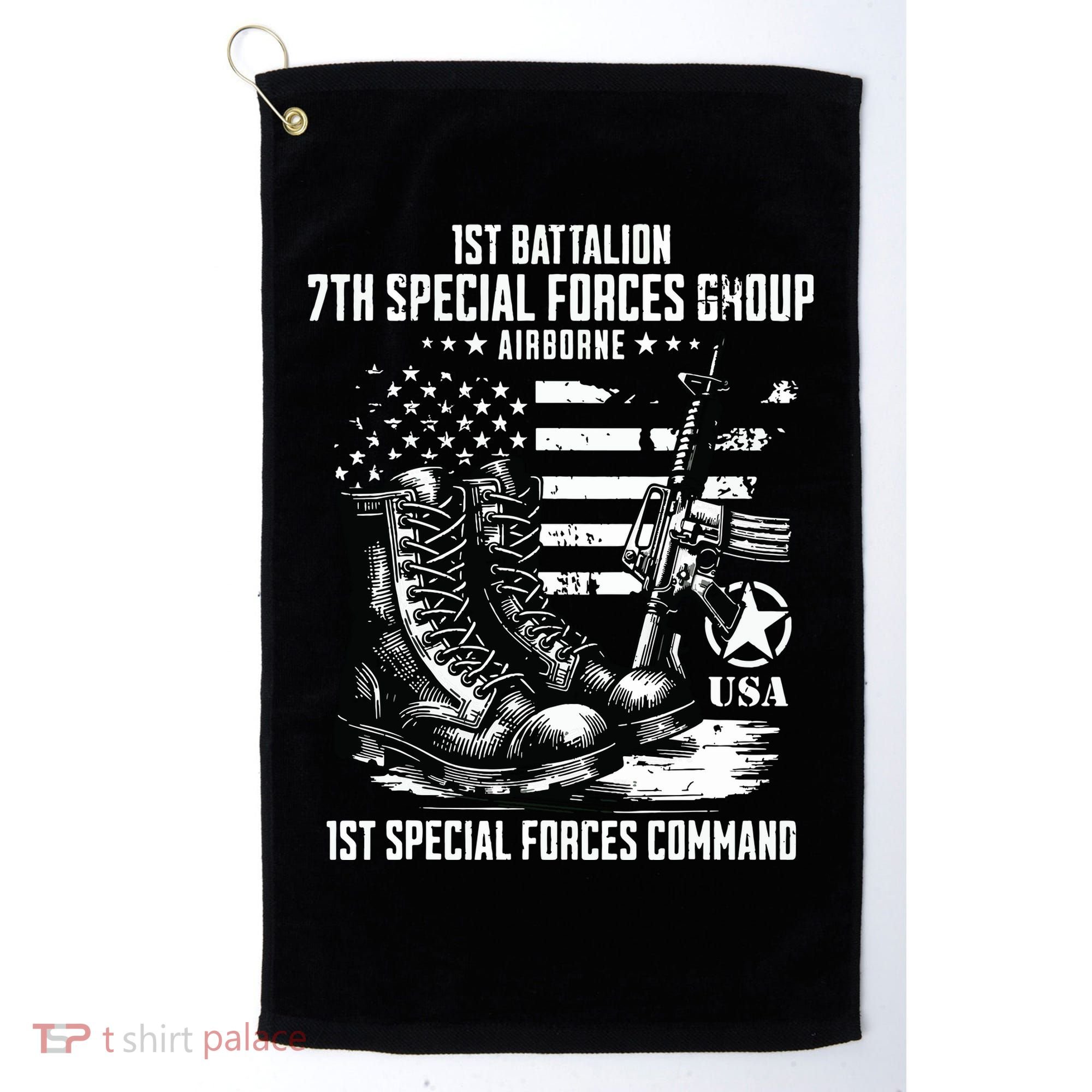 1st Battalion 7th Special Forces Group Airborne Veteran Golf Towel