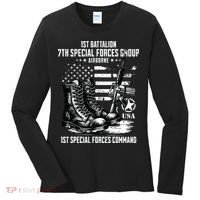 1st Battalion 7th Special Forces Group Airborne Veteran Women's Long Sleeve Shirt thumb 0