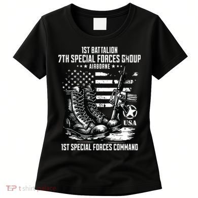 1st Battalion 7th Special Forces Group Airborne Veteran Women's T-Shirt