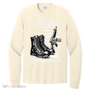 1st Battalion 7th Special Forces Group Airborne Veteran Long Sleeve Shirt
