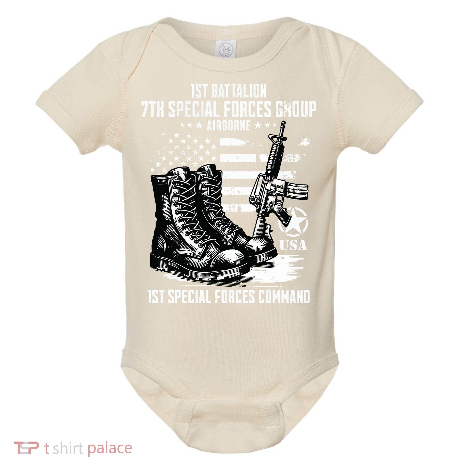 1st Battalion 7th Special Forces Group Airborne Veteran Baby Bodysuit