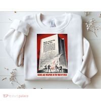 1940s Books Are Weapons Book Burning Wwii Propaganda War Poster Sweatshirt thumb 2