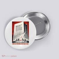 1940s Books Are Weapons Book Burning Wwii Propaganda War Poster Button thumb 0