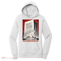 1940s Books Are Weapons Book Burning Wwii Propaganda War Poster Women's Hoodie thumb 0