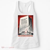 1940s Books Are Weapons Book Burning Wwii Propaganda War Poster Women's Tank Top thumb 0