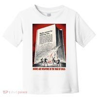 1940s Books Are Weapons Book Burning Wwii Propaganda War Poster Toddler T-Shirt thumb 0