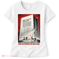 1940s Books Are Weapons Book Burning Wwii Propaganda War Poster Women's T-Shirt thumb 0
