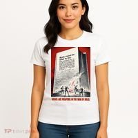 1940s Books Are Weapons Book Burning Wwii Propaganda War Poster Women's T-Shirt thumb 4