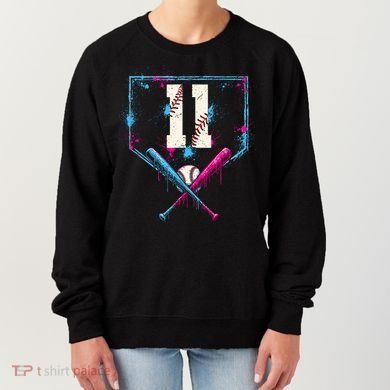 11th Birthday Baseball Home Plate Drip Ice Cream Sprinkle Women's Sweatshirt