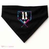 11th Birthday Baseball Home Plate Drip Ice Cream Sprinkle USA-Made Doggie Bandana thumb 0