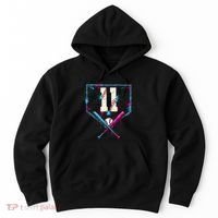 11th Birthday Baseball Home Plate Drip Ice Cream Sprinkle Hoodie thumb 0