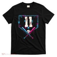 11th Birthday Baseball Home Plate Drip Ice Cream Sprinkle T-Shirt thumb 0