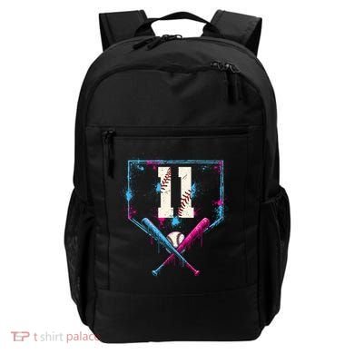 11th Birthday Baseball Home Plate Drip Ice Cream Sprinkle Backpack