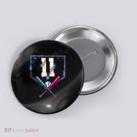 11th Birthday Baseball Home Plate Drip Ice Cream Sprinkle Button thumb 0