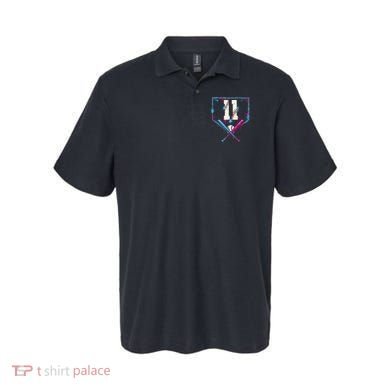 11th Birthday Baseball Home Plate Drip Ice Cream Sprinkle Polo