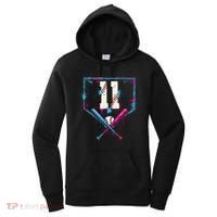 11th Birthday Baseball Home Plate Drip Ice Cream Sprinkle Women's Hoodie thumb 0
