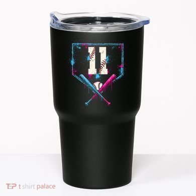 11th Birthday Baseball Home Plate Drip Ice Cream Sprinkle Tumbler