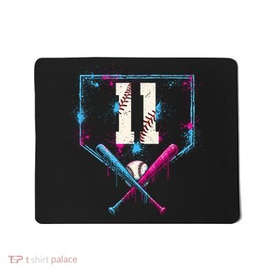 11th Birthday Baseball Home Plate Drip Ice Cream Sprinkle Mousepad