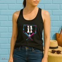 11th Birthday Baseball Home Plate Drip Ice Cream Sprinkle Women's Tank Top thumb 2