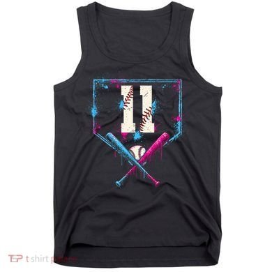 11th Birthday Baseball Home Plate Drip Ice Cream Sprinkle Tank Top