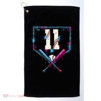 11th Birthday Baseball Home Plate Drip Ice Cream Sprinkle Golf Towel thumb 0