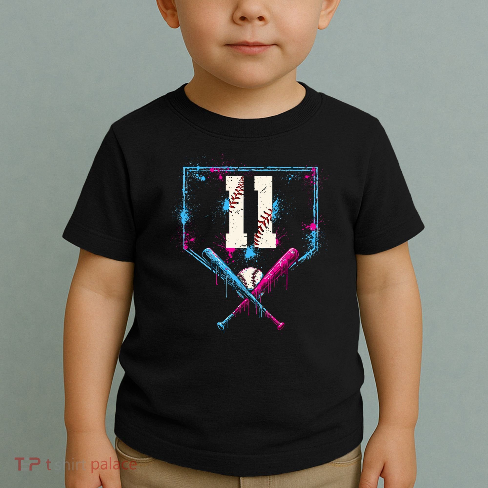 11th Birthday Baseball Home Plate Drip Ice Cream Sprinkle Toddler T-Shirt