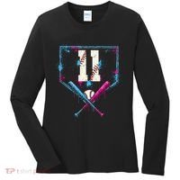 11th Birthday Baseball Home Plate Drip Ice Cream Sprinkle Women's Long Sleeve Shirt thumb 0