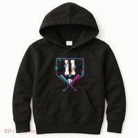 11th Birthday Baseball Home Plate Drip Ice Cream Sprinkle Kids Hoodie thumb 0