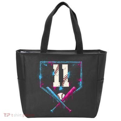 11th Birthday Baseball Home Plate Drip Ice Cream Sprinkle Tote Bag