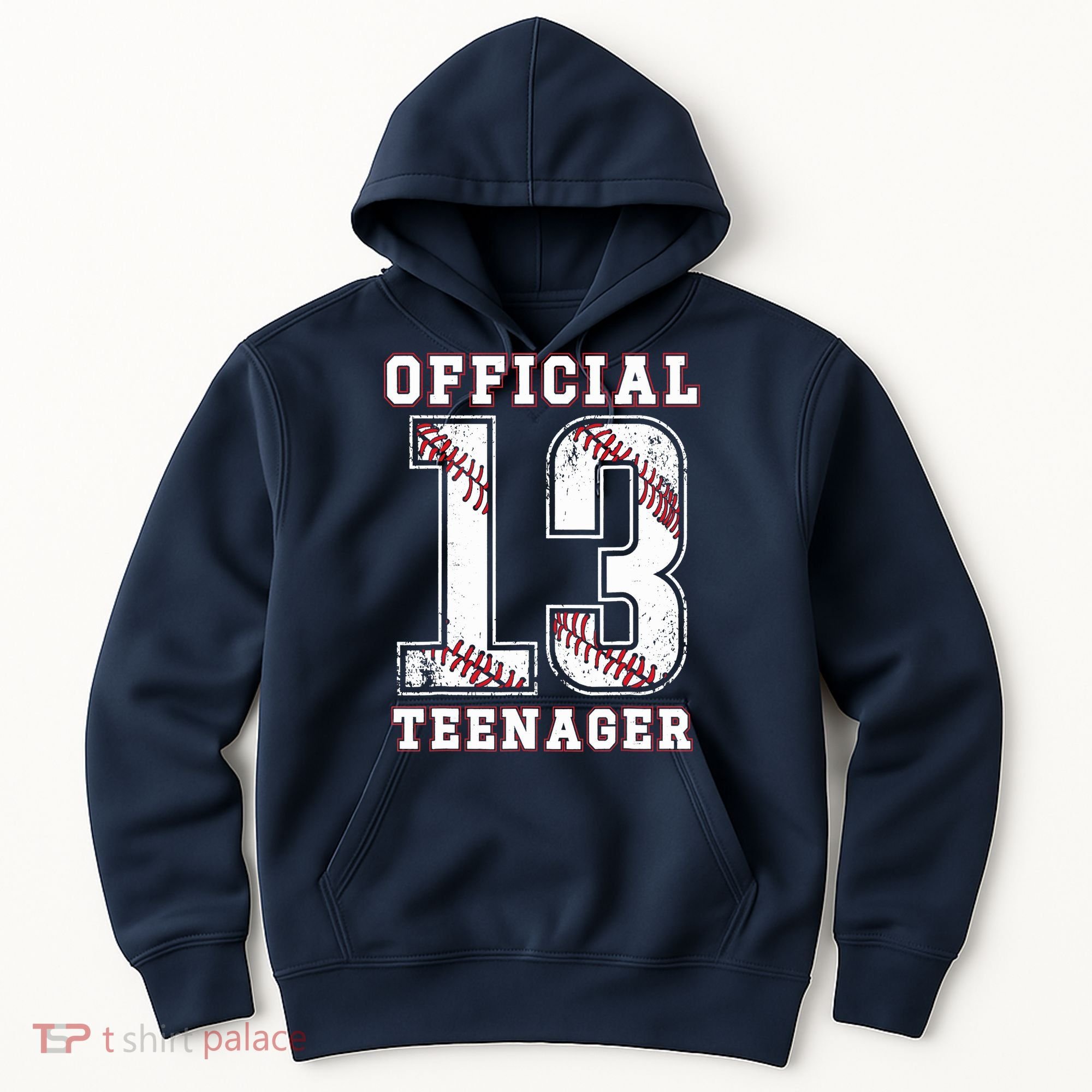 13th Birthday Boy Party Baseball Teenage Hoodie