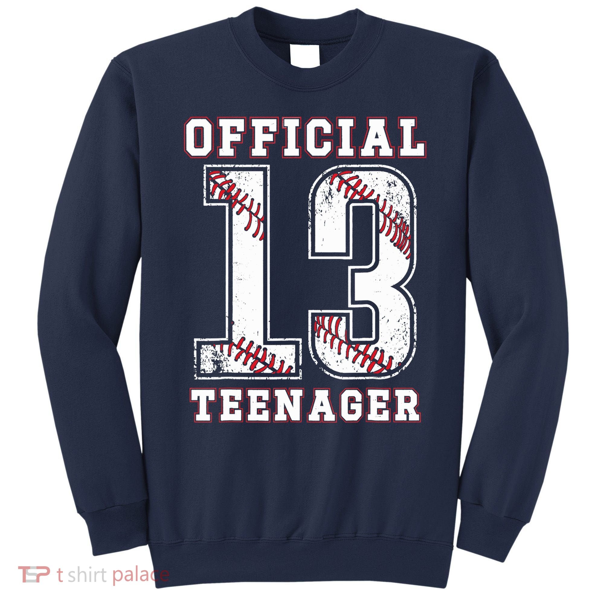 13th Birthday Boy Party Baseball Teenage Sweatshirt