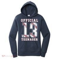 13th Birthday Boy Party Baseball Teenage Women's Hoodie thumb 0
