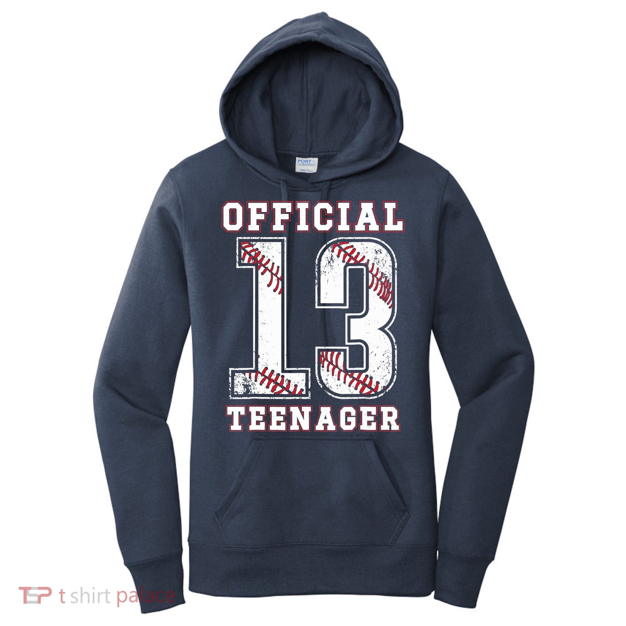 13th Birthday Boy Party Baseball Teenage Women's Hoodie