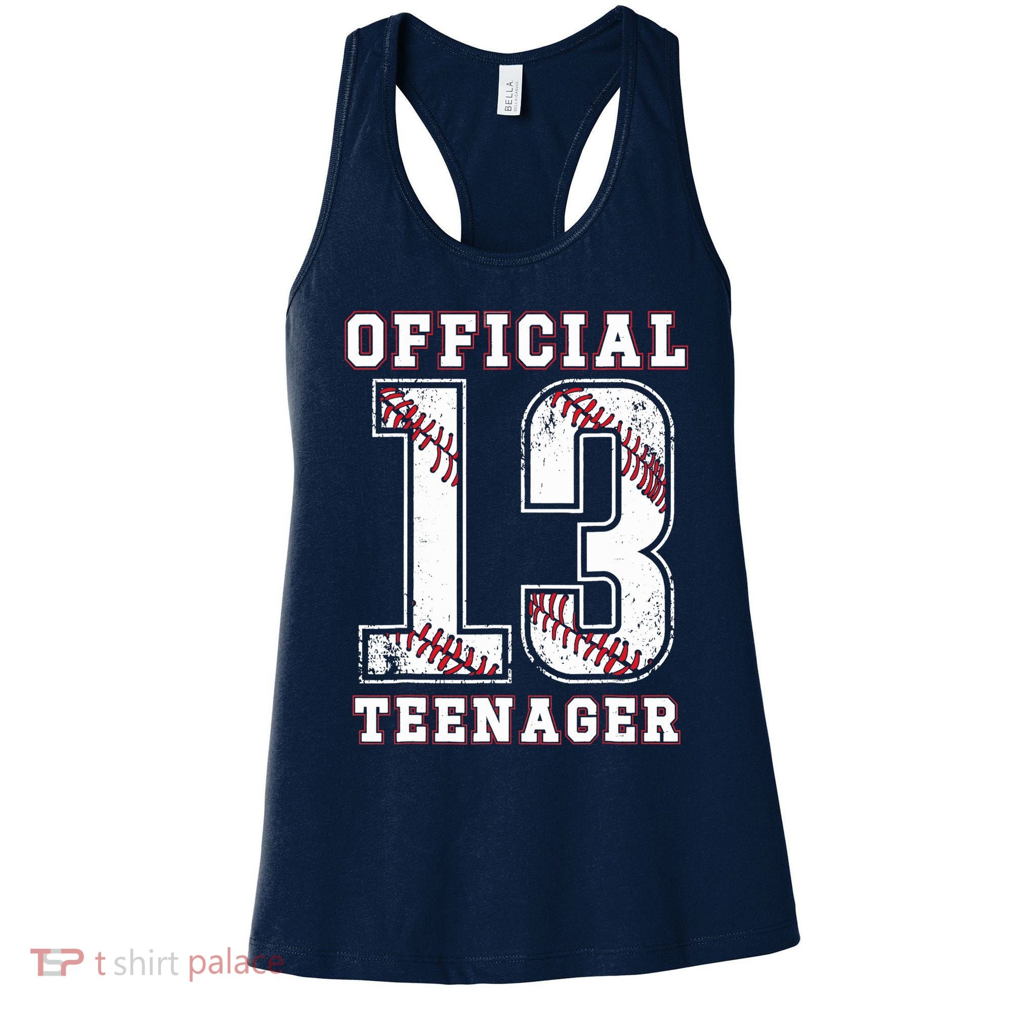 13th Birthday Boy Party Baseball Teenage Women's Tank Top