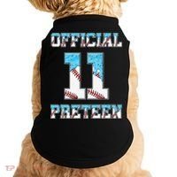 11th Birthday Baseball Drip Preteen Doggie Tank thumb 0