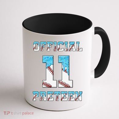 11th Birthday Baseball Drip Preteen Coffee Mug back