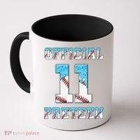 11th Birthday Baseball Drip Preteen Coffee Mug thumb 0