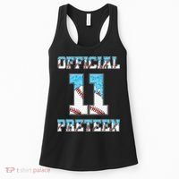 11th Birthday Baseball Drip Preteen Women's Tank Top thumb 0