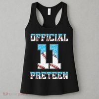 11th Birthday Baseball Drip Preteen Women's Tank Top thumb 3