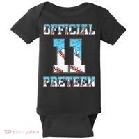 11th Birthday Baseball Drip Preteen Baby Bodysuit thumb 0