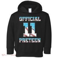 11th Birthday Baseball Drip Preteen Toddler Hoodie thumb 0
