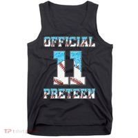 11th Birthday Baseball Drip Preteen Tank Top thumb 0