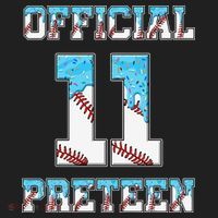 11th Birthday Baseball Drip Preteen Golf Towel thumb 3